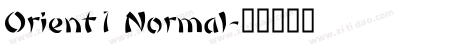 Orient1 Normal字体转换